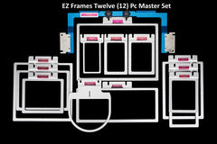 EZ Frames 12 PC set for the Ricoma 1010 Machine, Husqvarna / Viking Platinum MN 1000, Pfaff Creative Stylist MN-110